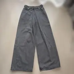 レディース ワイドデニムパンツ グレーのサムネイル