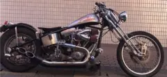 ナローアップライズハンドルバー 黒 配線凹みあり 1インチ ハーレー
