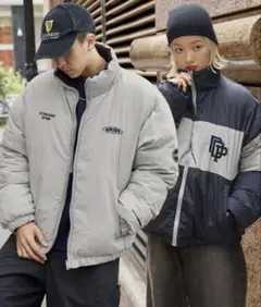 ddp 2wayリバーシブルダウンジャケット グレー・ネイビー