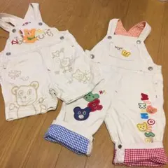 ☆お値下げ☆【美品】ミキハウス オーバーオール 2点セット 80サイズ