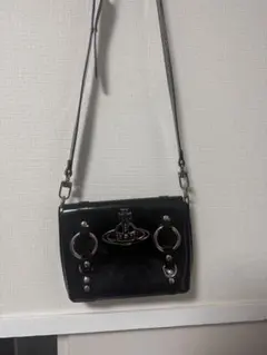Vivienne Westwood オーブ レザー ショルダーバッグ ブラック