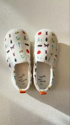 未使用 インセクトコレクション キッズ スリッポン 昆虫プリント 18cm