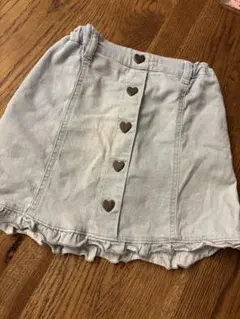 エニファム♡可愛いハートボタン♡デニムスカート♡anyFAM♡120♡フリル♡のサムネイル