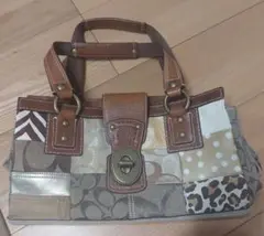 COACH ショルダーバッグ パッチワークシグネチャー