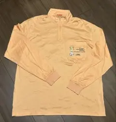 メンズ　GREENCLUBS ハーフジップ長袖シャツ オレンジ