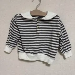 ストライプ襟付き長袖Ｔシャツ（95cm未満） バースデー