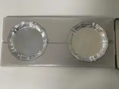 純銀　銀製♦️銀細工 純銀コースター SILVER骨董 4個セット z-0-26-slv-4e-2-350.jpg