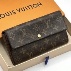 ルイヴィトン　モノグラム　ポルトフォイユサラ　茶色　長財布　カードポケット10