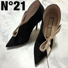 N°21 ヌメロヴェントゥーノ リボン パンプス ハイヒール ポインテッドトゥのサムネイル