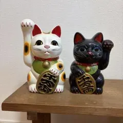 伏見人形　丹嘉　羽織招き猫　大小セット 伏見人形 丹嘉 羽織招き猫 大小セット - メルカリ