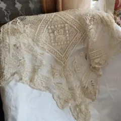 コットンフィレ風レース　イギリスVintage　白色天蓋　カーテン コットンフィレ風レース イギリスVintage 白色天蓋 カーテン - メルカリ