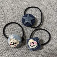 ハンドメイド　3個セット　ヘアゴム