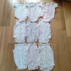 も*ー様 西松屋 前開きロンパース肌着 9枚セット サイズ70