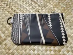 幾何学模様 マルチケース　ブラック＆ブラウン