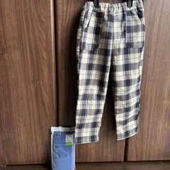110チェック柄パンツ
