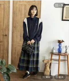 ⭐︎最終価格⭐︎【未使用】ニコアンド チェック　ツイルキルトスカート Lサイズ