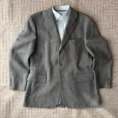 NEW YORKER アルパカ混ウール　グレー チェック柄 テーラードジャケット