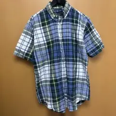 ビンテージ　ラルフローレン　チェック　半袖シャツ