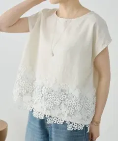 BEARDSLEY ビアズリー 小花刺繍 バルーン ブラウス - メルカリ