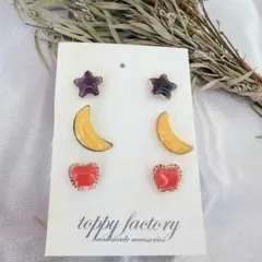 689.ハンドメイド ピアス まとめ売り サージカルステンレス 樹脂ピアス