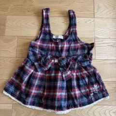 DOLL 赤黒チェック フリルキャミワンピース 90cmのサムネイル