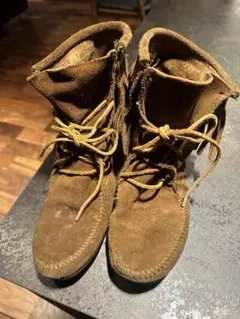 MINNETONKA ミネトンカ フリンジ 編み上げ ショートブーツ サイズ7