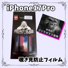 iPhone17Pro 世界のゴリラガラス プライバシー保護 覗かせない