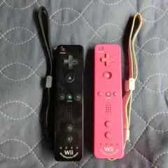 Wii モーションプラスリモコン 黒とピンクセット