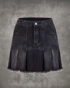 shein デニムスカート ダークグレー