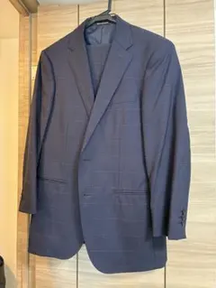 GREEN LABEL RELAXING ネイビー チェックスーツのサムネイル