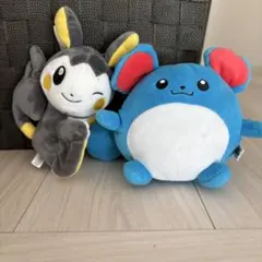 ポケモンぬいぐるみ マリル エモンガ