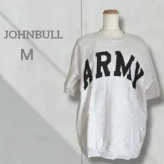 【ジョンブル】半袖 トレーナー ユニセックス Ｍ ARMY ロゴ グレーのサムネイル