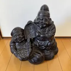 【縁起物】大黒天 恵比寿様 置物 一体型 七福神 昭和レトロ 飾り物