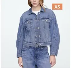 《GAP》デニムジャケット バレルスリーブ　XS ライトインディゴブルー
