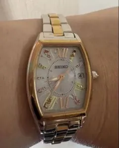 SEIKO ルキア ソーラー電波時計 シルバー/ゴールド クリスマス限定