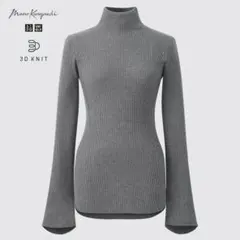 UNIQLO Mame Kurogouchi 3Dハイネックセーター L グレー