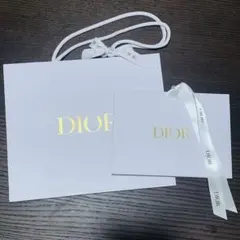 Dior ホワイト ギフト袋 大型 リボン付き