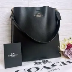極美品✨COACH コーチ ヴァル ダッフル ショルダー C2818 黒 本革 