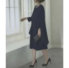 美品 RUIRUE BOUTIQUE ケープジャケット＆タックワンピース