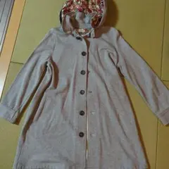 BEAMS HEART グレー コート花柄フード