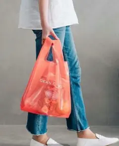 ディーンアンドデルーカ ショッピングバッグ EVAコーラルオレンジ