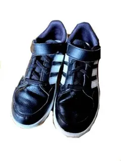 adidas ブラック/ホワイト スニーカー ベルクロ 21.0.cm