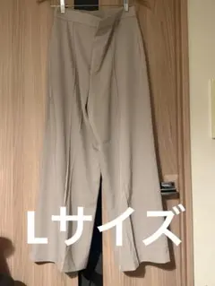 UNIQLO ユニクロ ハイウエストドレープワイドストレートパンツ L