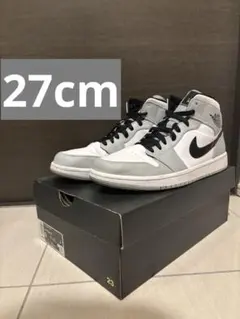 NIKE AIR JORDAN 1 MID グレー ホワイト　27cmのサムネイル