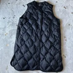 ●UNIQLOウルトラライトダウン　ブラックLサイズロングベスト　美品●