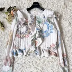 Sézane レース付きフリルブラウス org.jpg