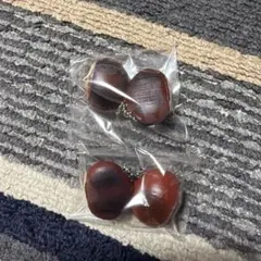 【リアル食品】本物そっくり　栗ボールチェーン キーホルダー 4個セット