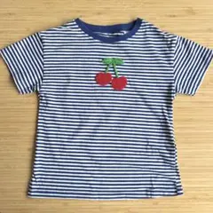 パッチ さくらんぼ ストライプTシャツのサムネイル
