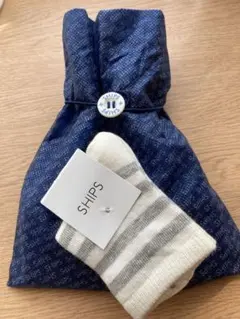 【美品】SHIPS KIDS:ベビー ボーダー ソックス