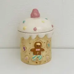【未使用品・レア】旧スイマー　swimmer 陶器　シュガーポット　小物入れのサムネイル